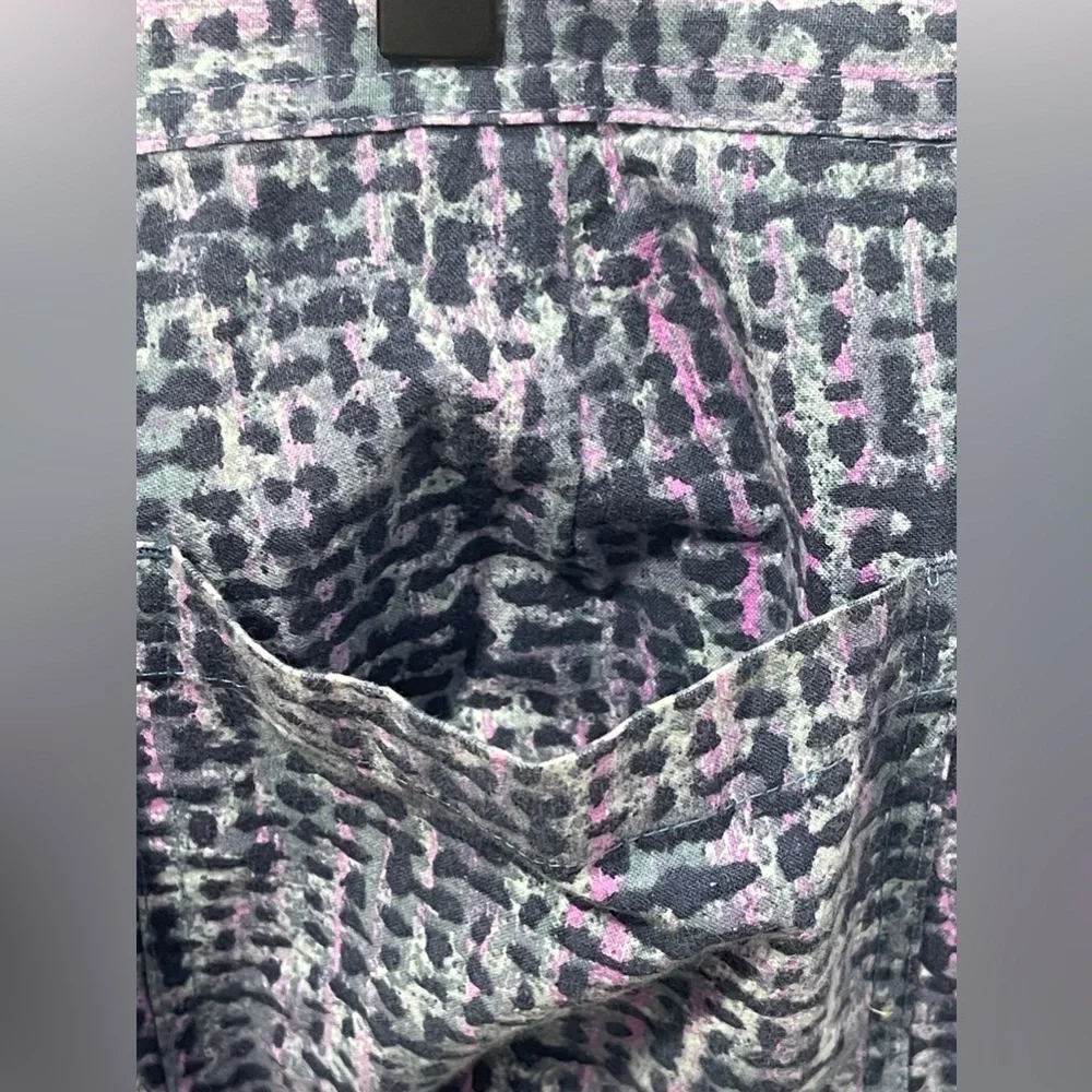 Vintage PCH 80s Abstract Print 100% Cotton Pants Size 34 Made USA Baggy Preppy